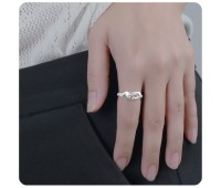 Unique Designed CZ Stone Silver Ring NSR-4056